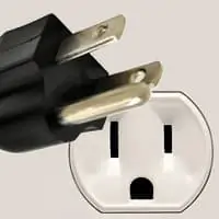 Type B power plug socket